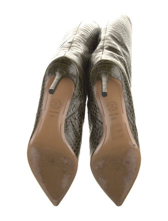 Alexandre Vauthier Embossed Leather Boots