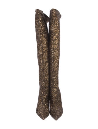 Alexandre Vauthier Glitter Glitter Accents Boots