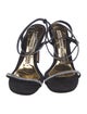 Alexandre Vauthier Suede Crystal Embellishments Sandals