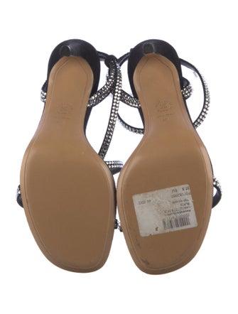 Alexandre Vauthier Suede Crystal Embellishments Sandals