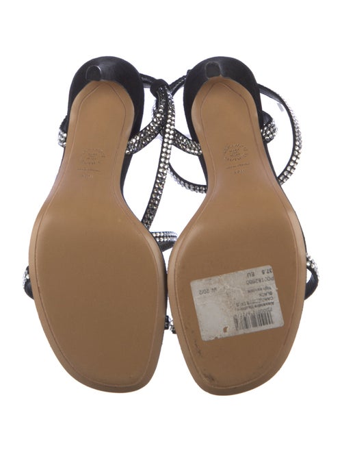 Alexandre Vauthier Suede Crystal Embellishments Sandals