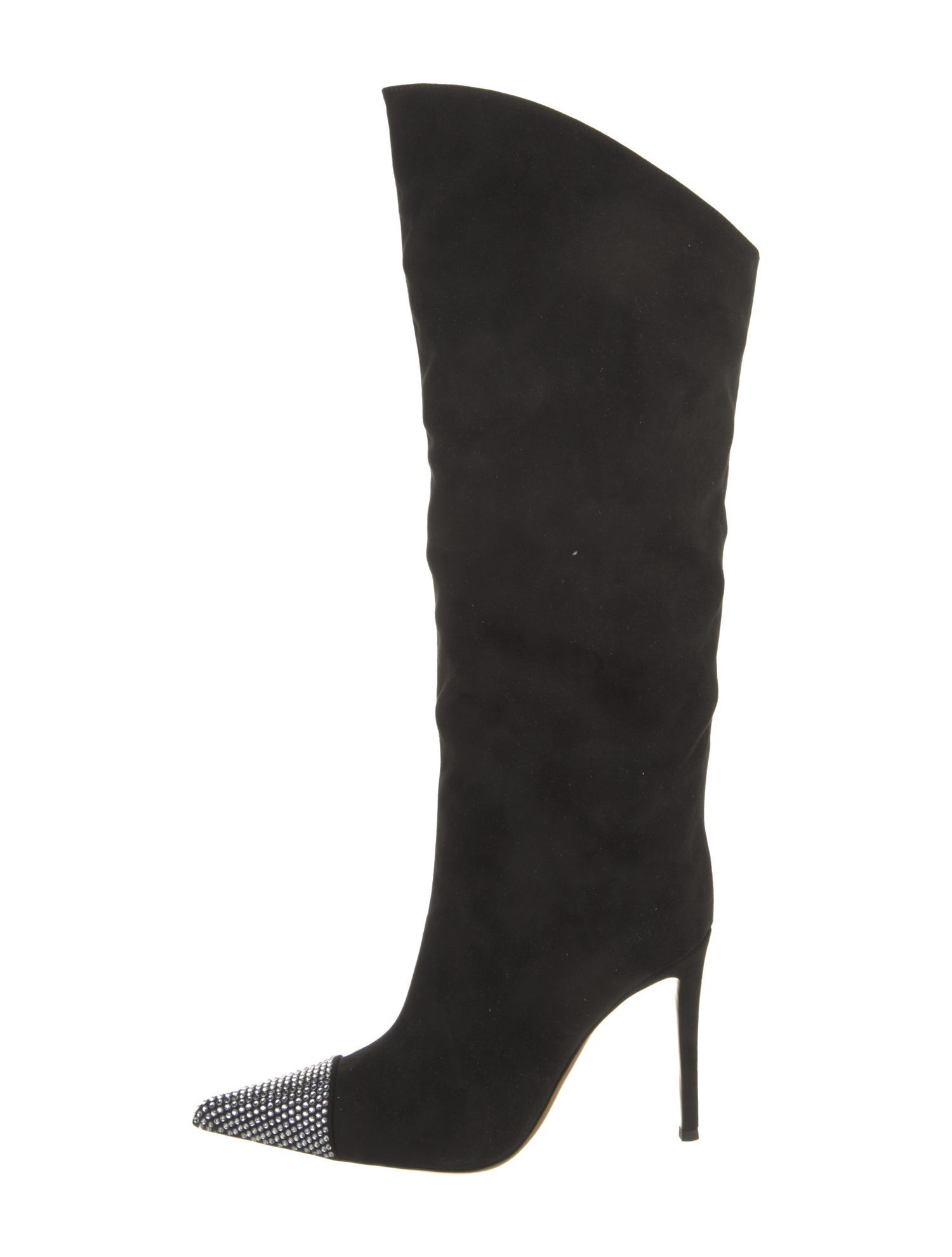 Alexandre Vauthier Suede Crystal Embellishments Boots