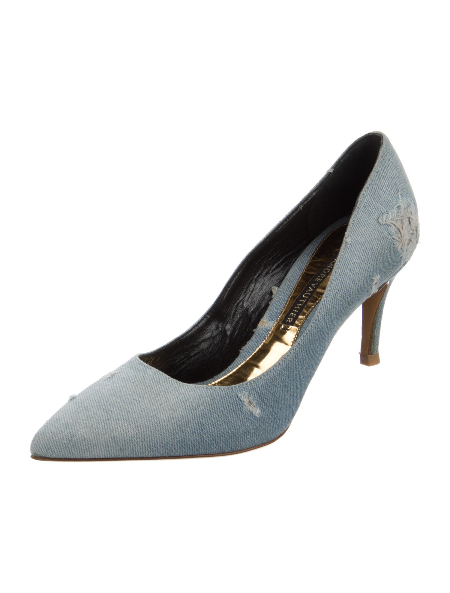 Alexandre Vauthier Denim Printed Pumps