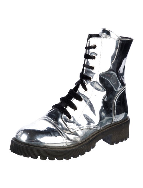 Alexandre Vauthier Patent Leather Combat Boots