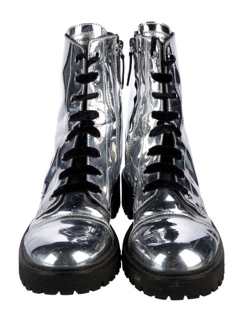 Alexandre Vauthier Patent Leather Combat Boots