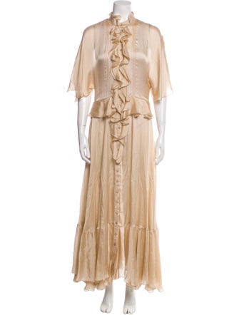 Alexandre Vauthier Silk Long Dress