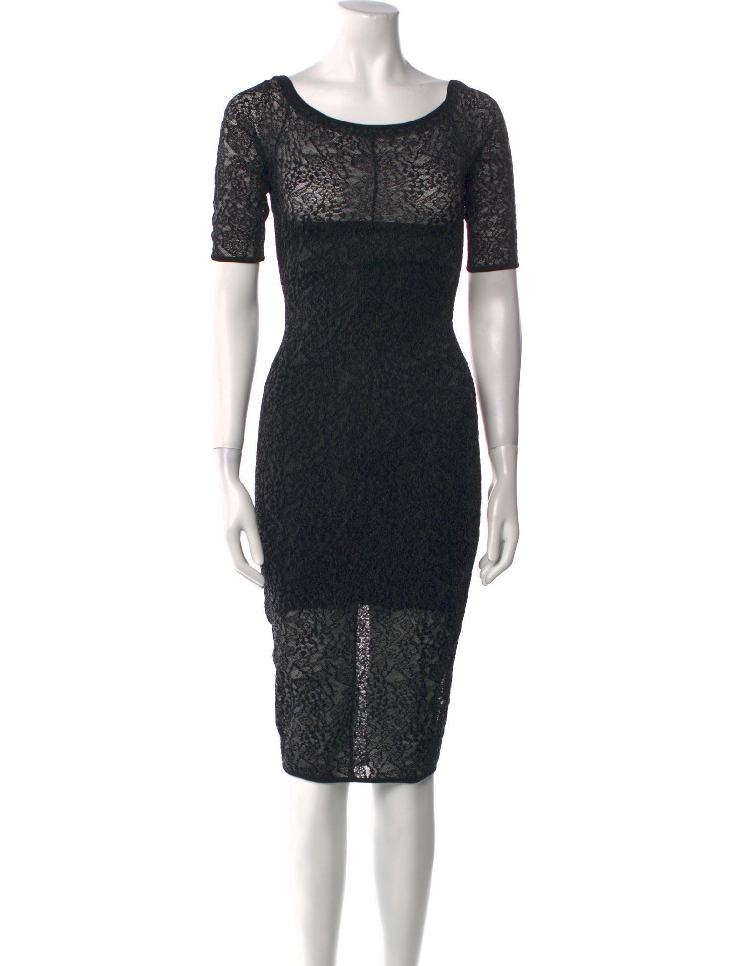Alexandre Vauthier Lace Pattern Midi Length Dress