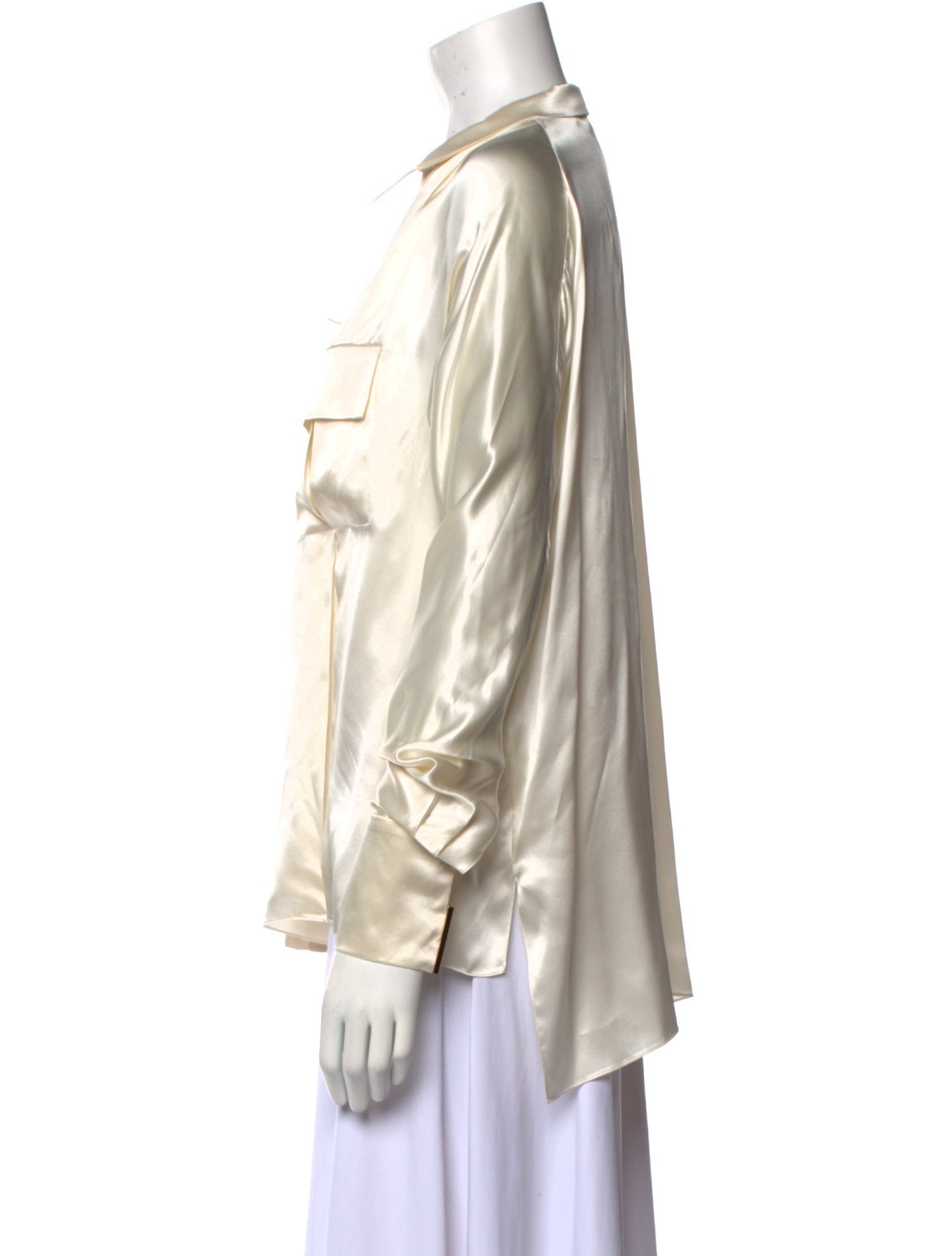 Alexandre Vauthier Silk V-Neck Blouse