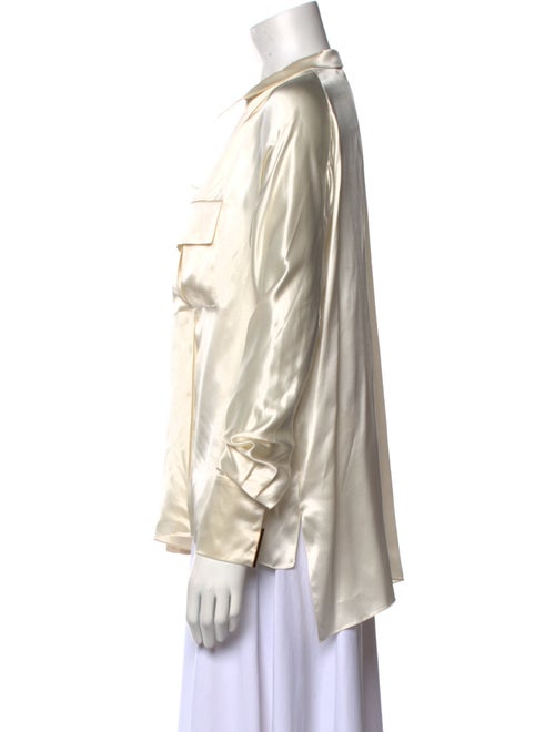 Alexandre Vauthier Silk V-Neck Blouse