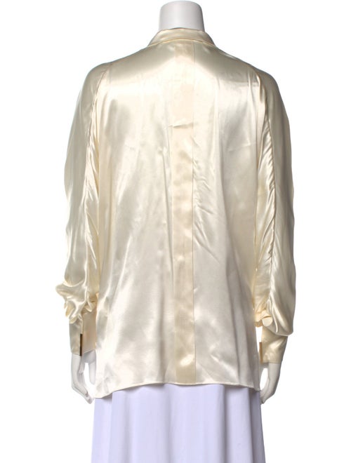 Alexandre Vauthier Silk V-Neck Blouse