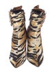 Alexandre Vauthier Satin Animal Print Boots