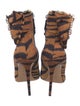 Alexandre Vauthier Satin Animal Print Boots