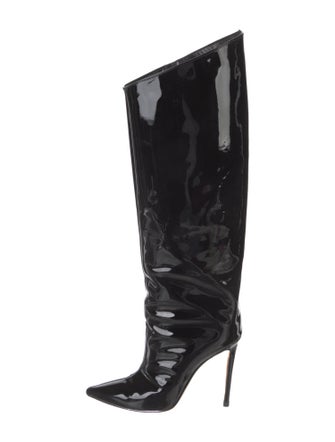 Alexandre Vauthier Patent Leather Lace-Up Boots