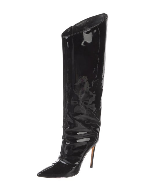 Alexandre Vauthier Patent Leather Lace-Up Boots