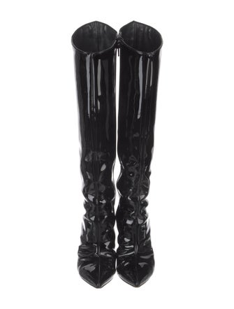 Alexandre Vauthier Patent Leather Lace-Up Boots