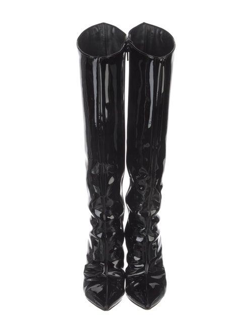 Alexandre Vauthier Patent Leather Lace-Up Boots
