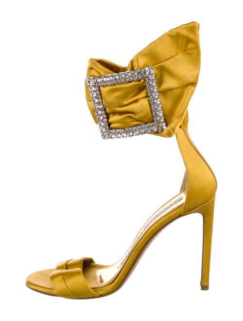 Alexandre Vauthier Suede Crystal Embellishments Sandals