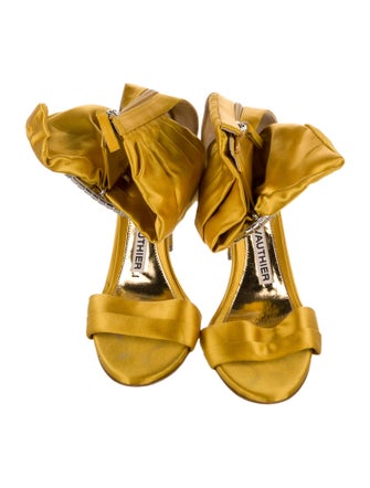 Alexandre Vauthier Suede Crystal Embellishments Sandals