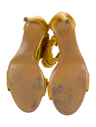 Alexandre Vauthier Suede Crystal Embellishments Sandals