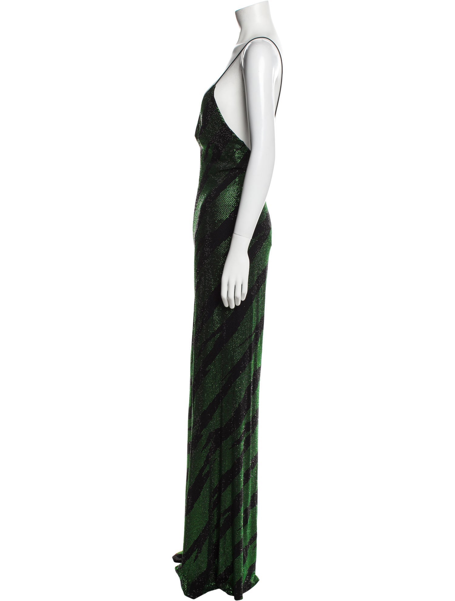 Alexandre Vauthier Printed Plunge Neckline Jumpsuit