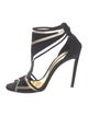 Alexandre Vauthier Mesh Colorblock Pattern Sandals