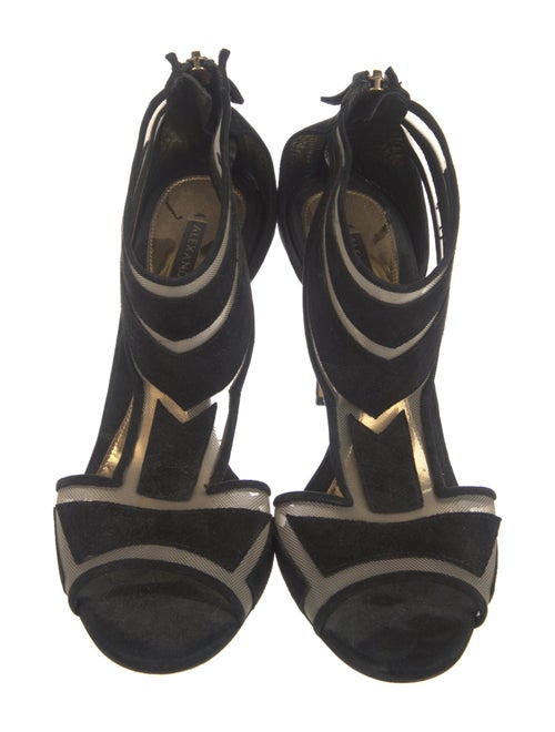 Alexandre Vauthier Mesh Colorblock Pattern Sandals