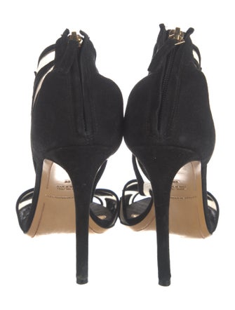 Alexandre Vauthier Mesh Colorblock Pattern Sandals