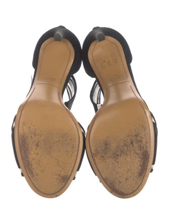 Alexandre Vauthier Mesh Colorblock Pattern Sandals