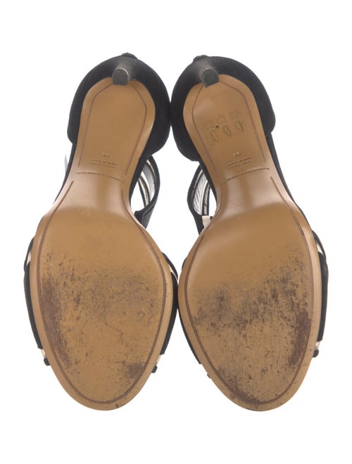 Alexandre Vauthier Mesh Colorblock Pattern Sandals