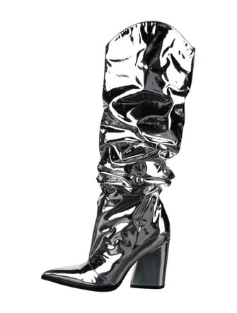 Alexandre Vauthier Patent Leather Lace-Up Boots