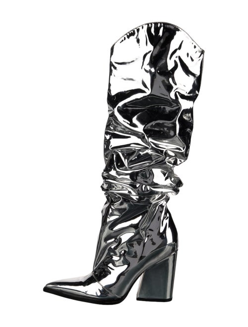 Alexandre Vauthier Patent Leather Lace-Up Boots