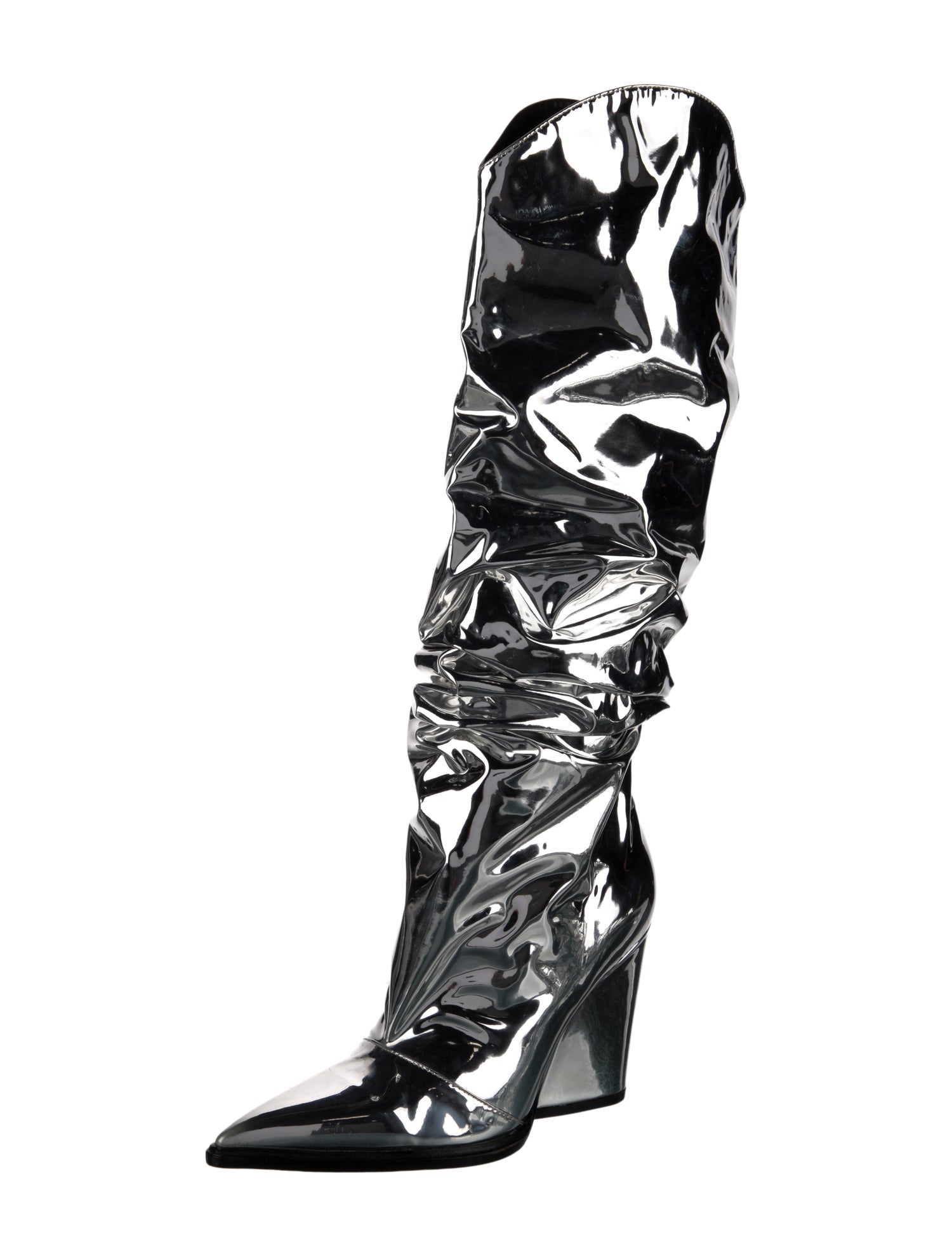Alexandre Vauthier Patent Leather Lace-Up Boots