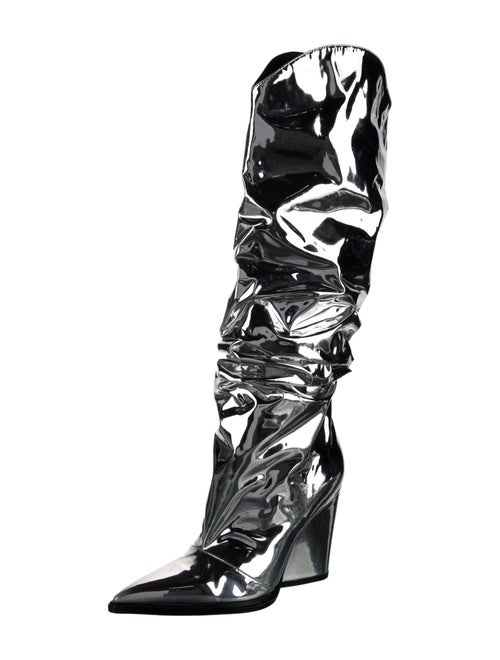Alexandre Vauthier Patent Leather Lace-Up Boots