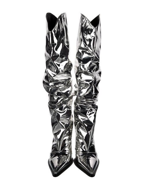 Alexandre Vauthier Patent Leather Lace-Up Boots