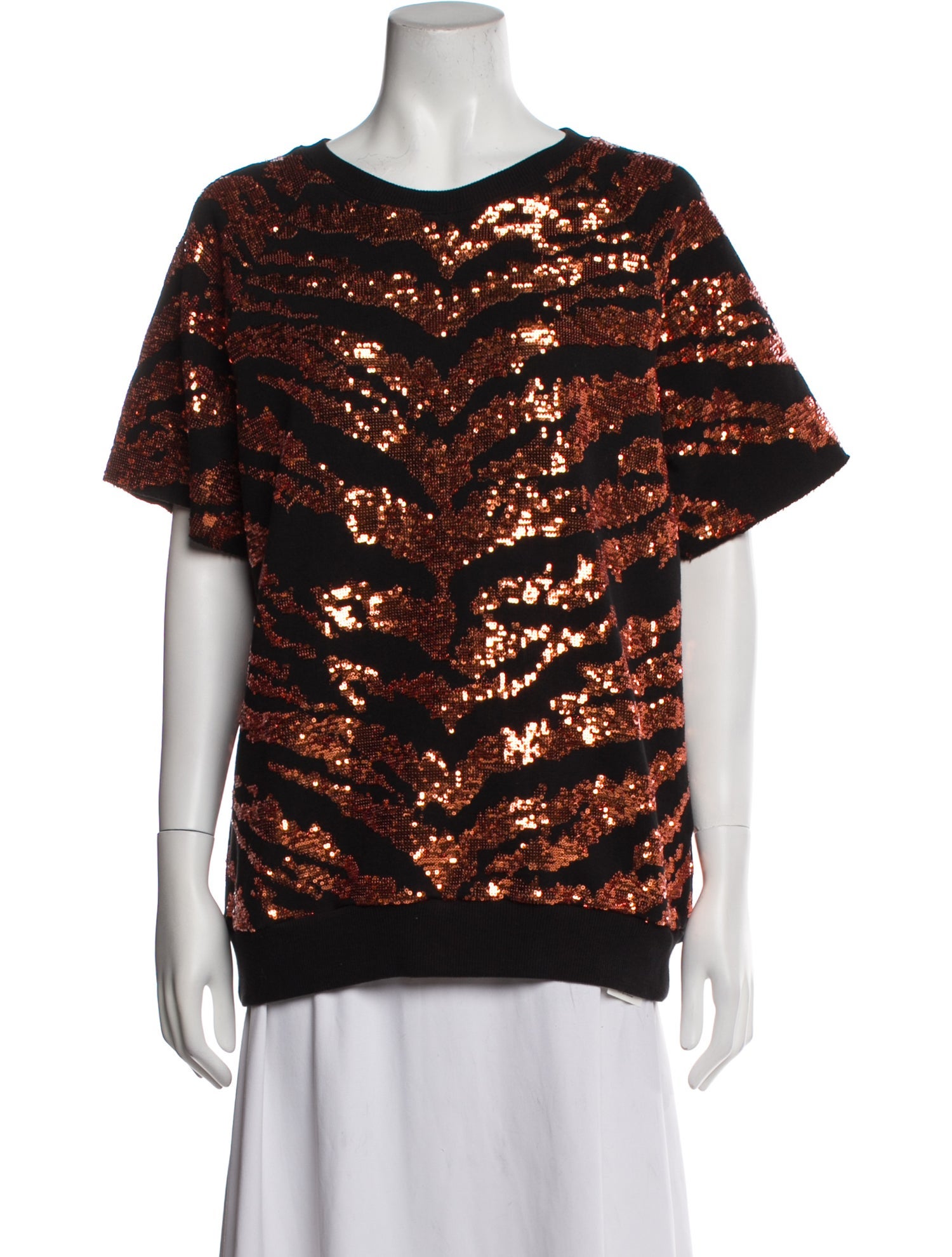 Alexandre Vauthier Printed Bateau Neckline T-Shirt