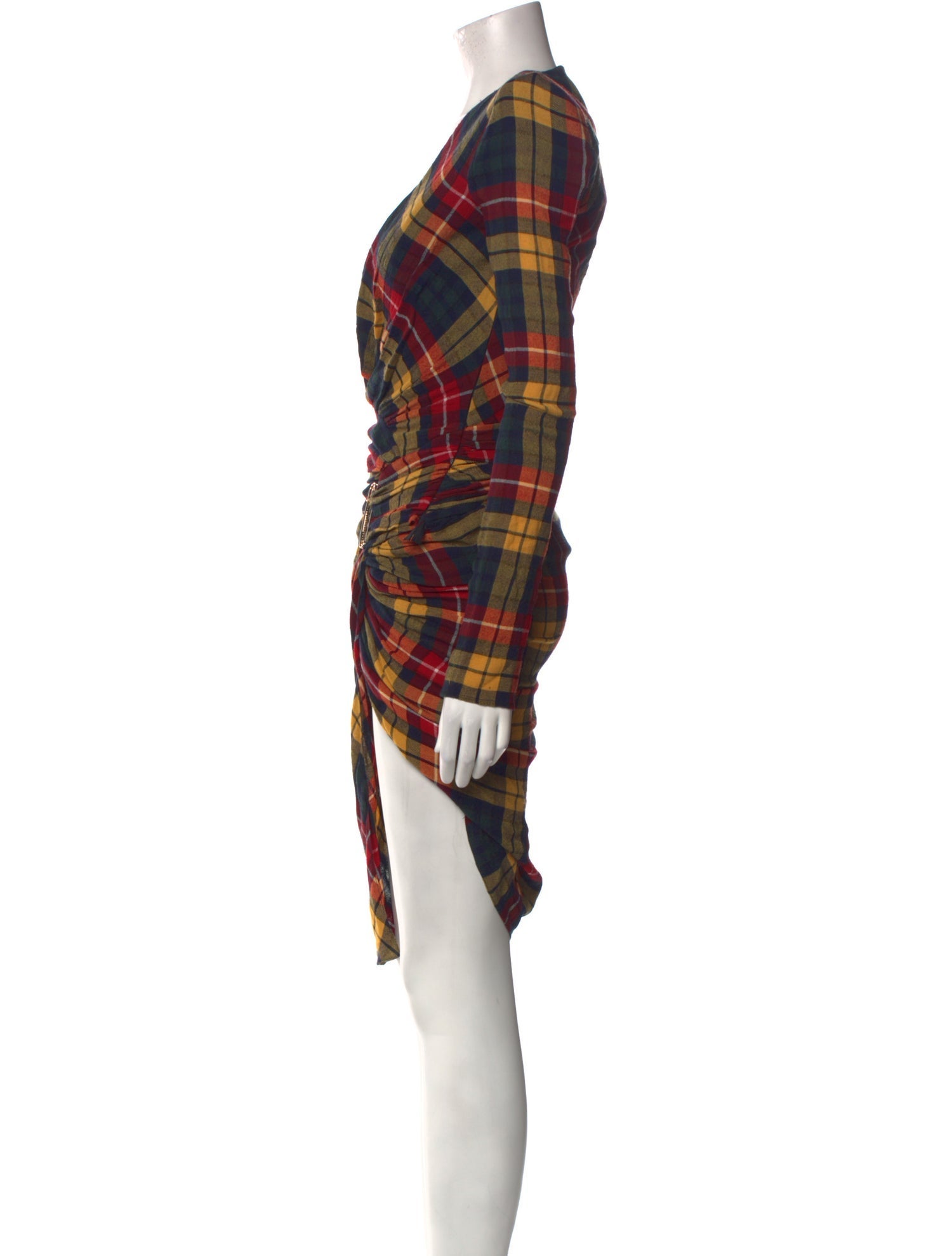 Alexandre Vauthier Plaid Print Knee-Length Dress