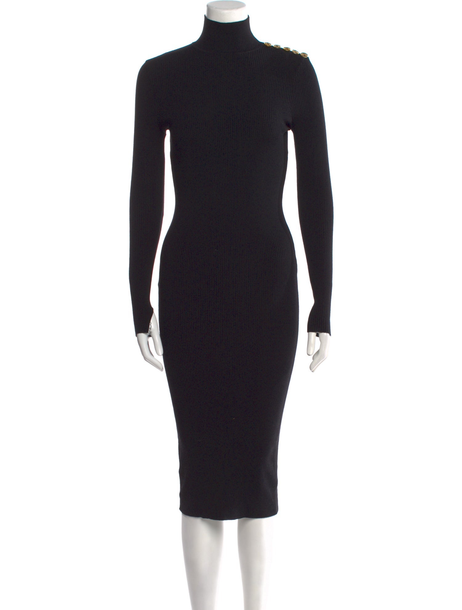 Alexandre Vauthier Turtleneck Midi Length Dress