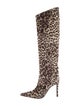 Alexandre Vauthier Velvet Animal Print Boots