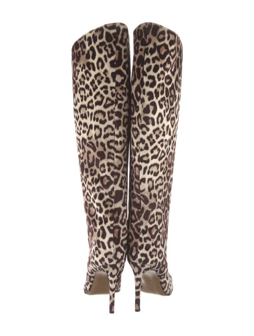 Alexandre Vauthier Velvet Animal Print Boots