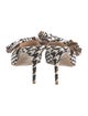 Alexandre Vauthier Satin Houndstooth Print Mules