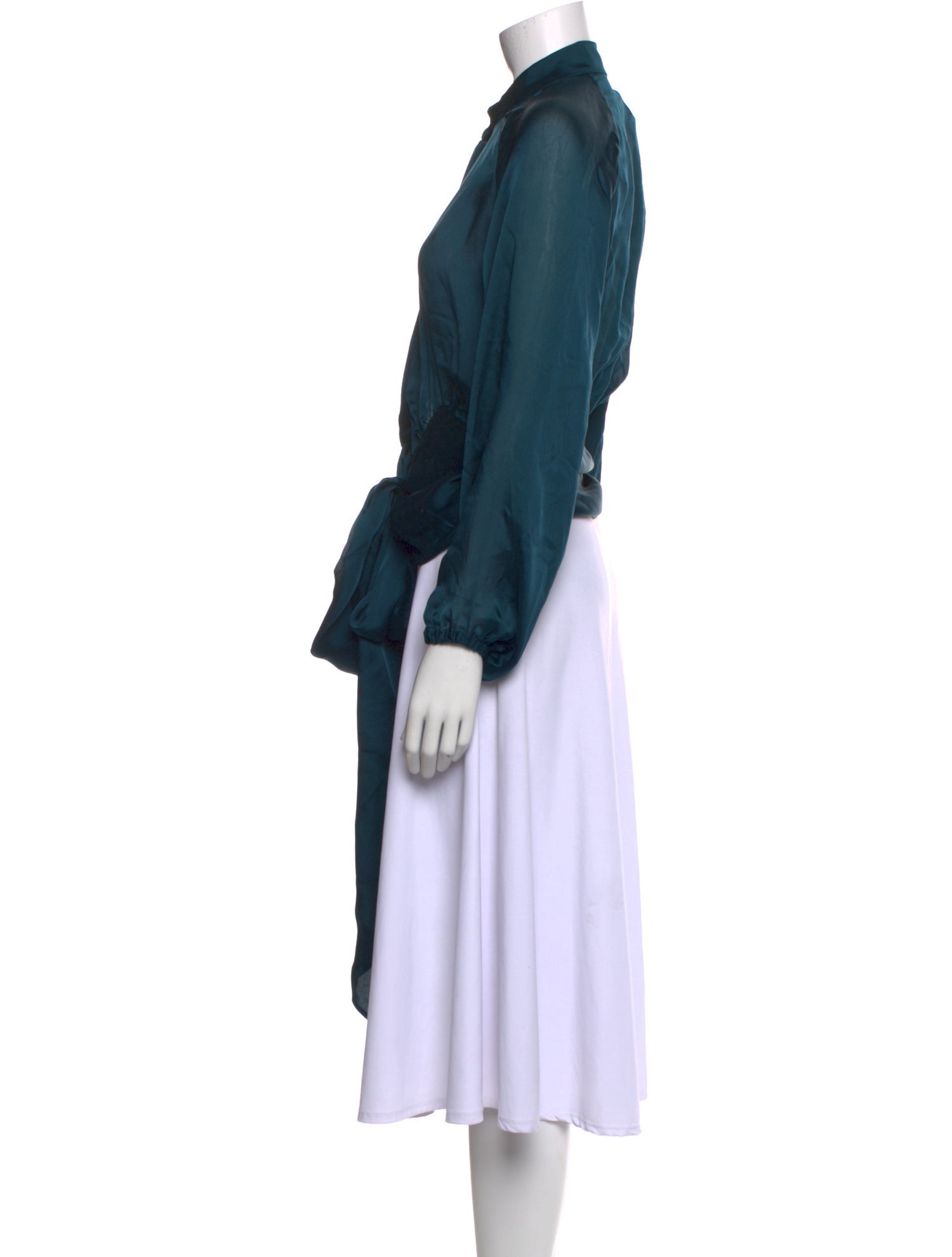 Alexandre Vauthier Silk Mock Neck Top