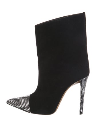 Alexandre Vauthier Suede Crystal Embellishments Boots