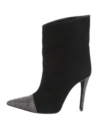 Alexandre Vauthier Suede Crystal Embellishments Boots