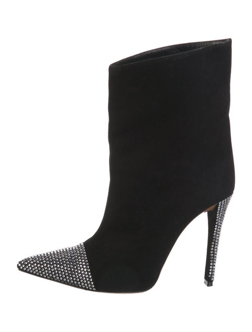 Alexandre Vauthier Suede Crystal Embellishments Boots