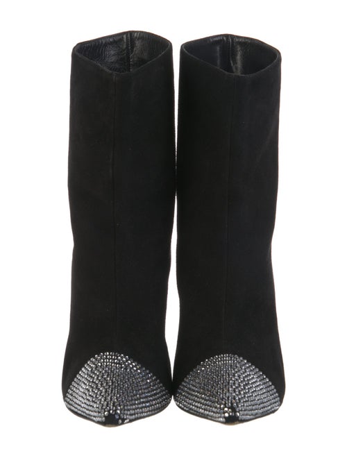 Alexandre Vauthier Suede Crystal Embellishments Boots