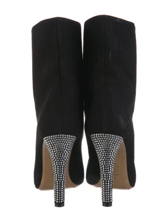 Alexandre Vauthier Suede Crystal Embellishments Boots