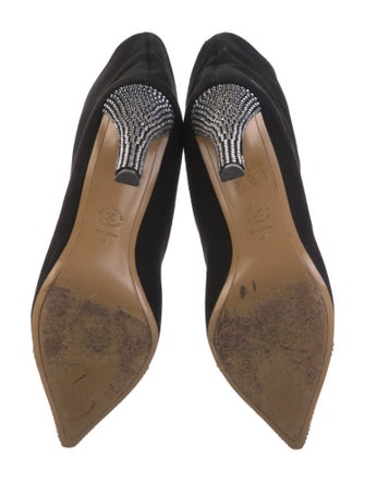 Alexandre Vauthier Suede Crystal Embellishments Boots