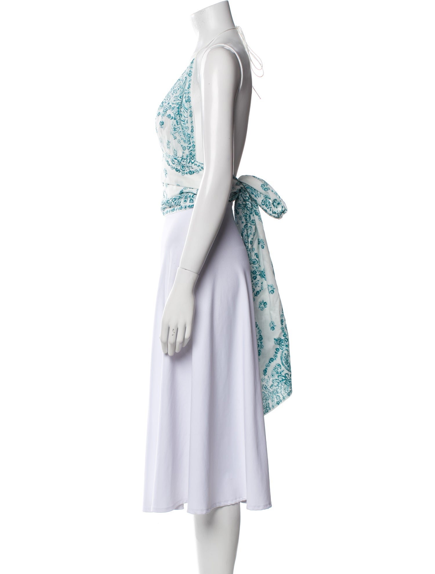 Alexandre Vauthier Floral Print V-Neck Crop Top w/ Tags