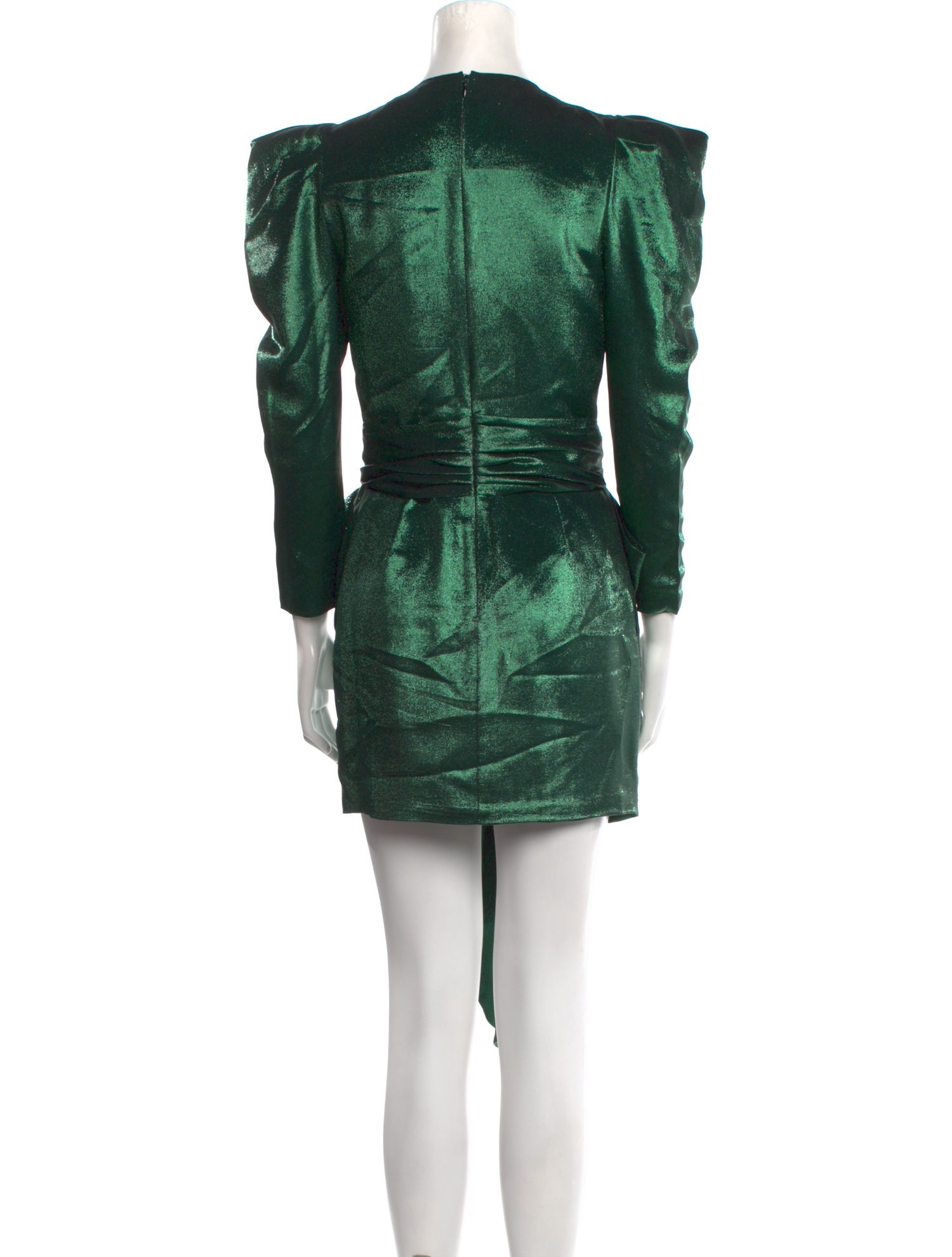 Alexandre Vauthier Silk Mini Dress - Green Dresses, Clothing - AVR26768 |  The RealReal