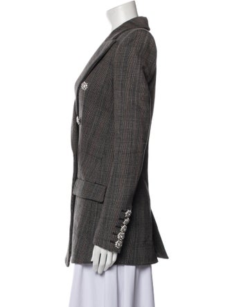 Alexandre Vauthier Plaid Print Blazer